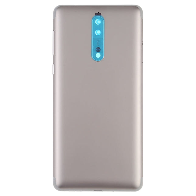 Battery Back Cover with Camera Lens Frame & Side Keys for Nokia 8, For Nokia 8, Nokia 8