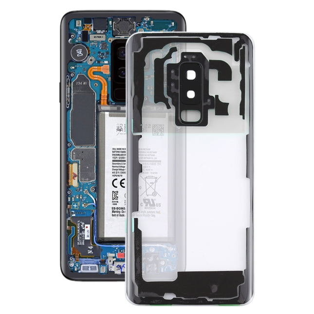 For Samsung Galaxy S9+ / G965F G965F/DS G965U G965W G9650 Transparent Battery Back Cover with Camera Lens Frame, For Galaxy S9+