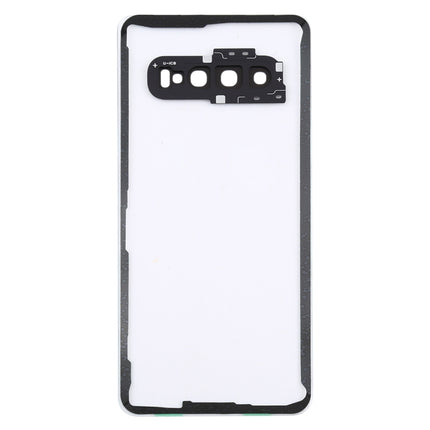 For Samsung Galaxy S10 G973F/DS G973U G973 SM-G973 Transparent Battery Back Cover with Camera Lens Frame, For Galaxy S10