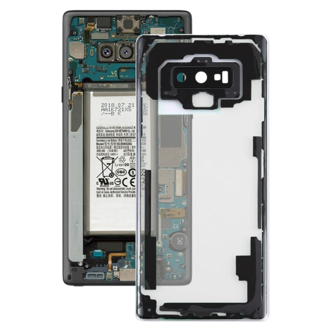 For Samsung Galaxy Note9 / N960D N960F Transparent Battery Back Cover with Camera Lens Frame, For Galaxy Note9