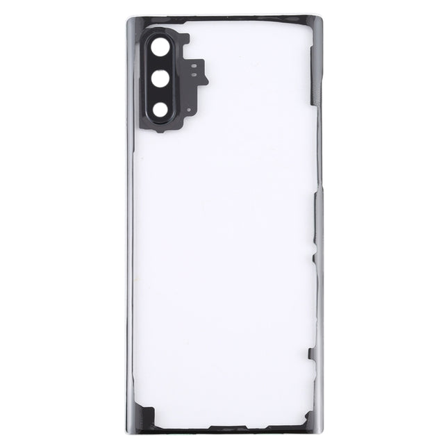 For Samsung Galaxy Note 10 N970 N9700 Transparent Battery Back Cover with Camera Lens Frame, For Galaxy Note 10