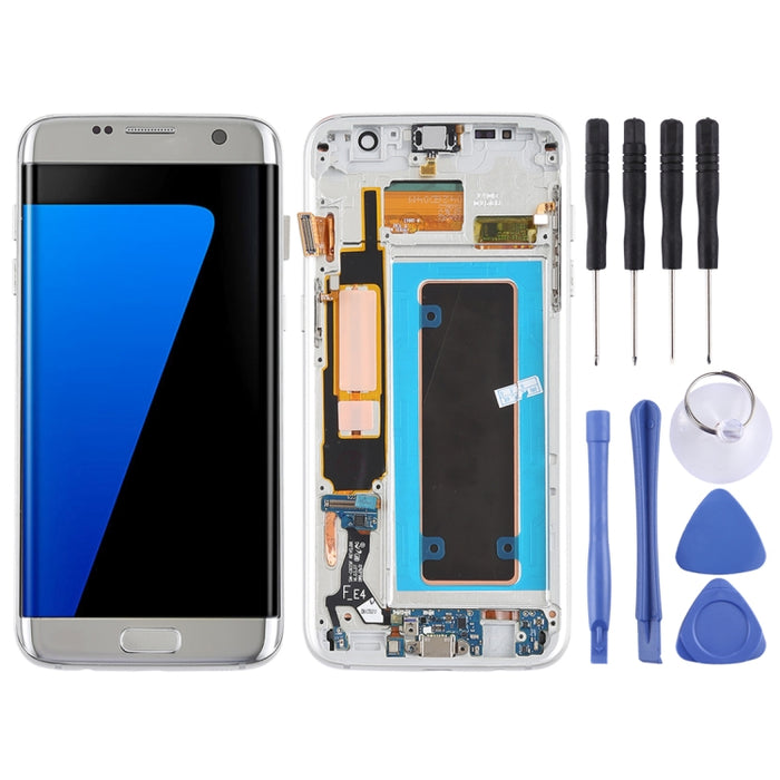 Original Super AMOLED Material LCD Screen and Digitizer Full Assembly(with Frame / Charging Port Flex Cable / Power Button Flex Cable / Volume Button Flex Cable) for Galaxy S7 Edge / G935F / G935FD, For Samsung Galaxy S7 Edge  (Super AMOLED)           ...