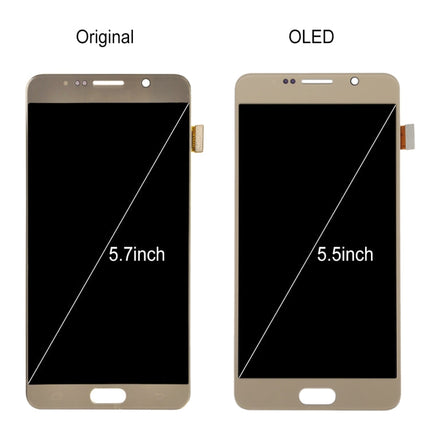 5.5 inch OLED Material LCD Screen and Digitizer Full Assembly for Samsung Galaxy Note 5, For Galaxy Note 5(OLED)
