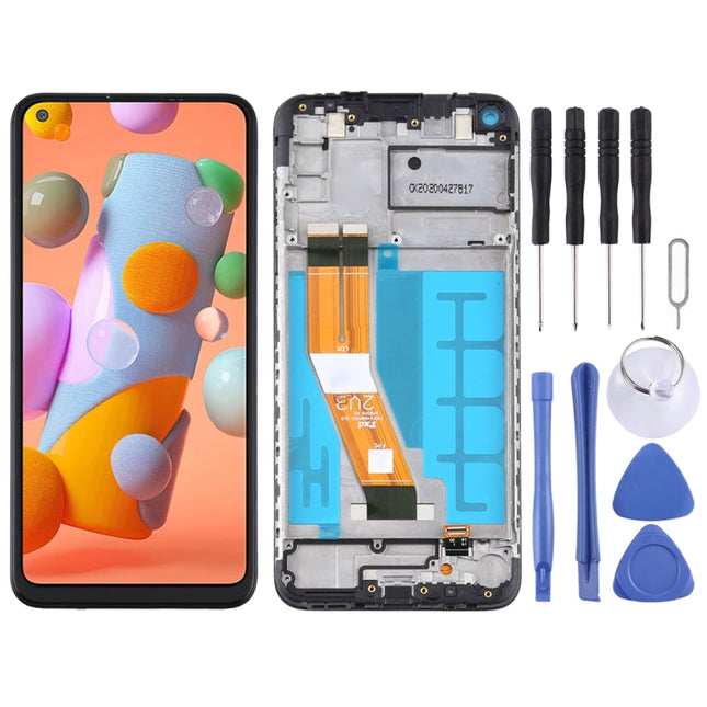 LCD Screen and Digitizer Full Assembly With Frame for Samsung Galaxy A11