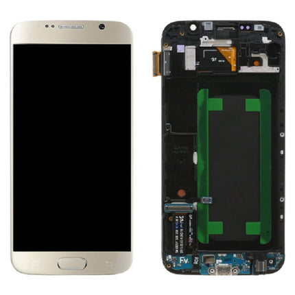 Original LCD Screen and Digitizer Full Assembly with Frame For Samsung Galaxy S6 SM-G920F, For Samsung Galaxy S6