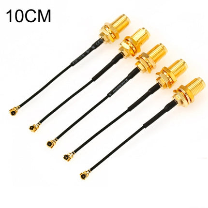 5 PCS / Set RG178 Ufl / IPX / IPEX to SMA Female Adapter Braid Cable, Length:10cm