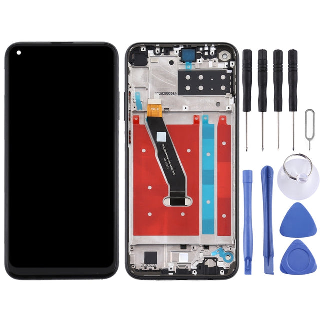 LCD Screen and Digitizer Full Assembly with Frame for Huawei P40 Lite E