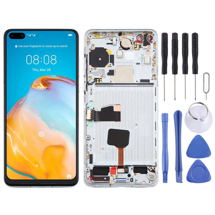 LCD Screen and Digitizer Full Assembly with Frame for Huawei P40