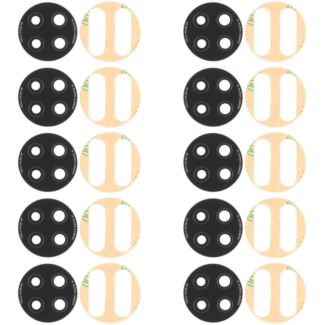 10 PCS Back Camera Lens for Xiaomi Redmi Note 9 5G M2007J22C