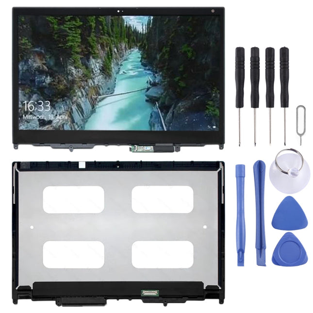1920 x 1080 FHD LCD Screen and Digitizer Full Assembly with Frame for Lenovo Yoga 370-13 LP133WF4-SPA1, For Lenovo YOGA 370-13