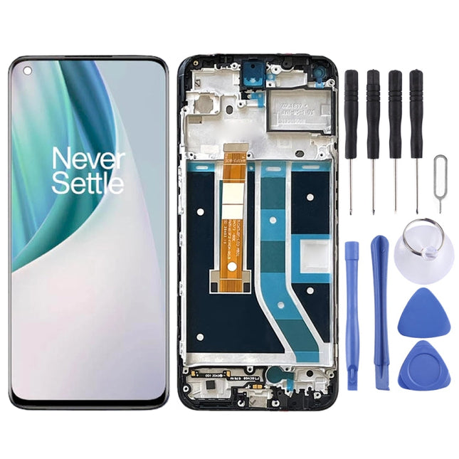 For OnePlus Nord N100 BE2013 Digitizer Full Assembly with Frame OEM LCD Screen, For OnePlus Nord N100