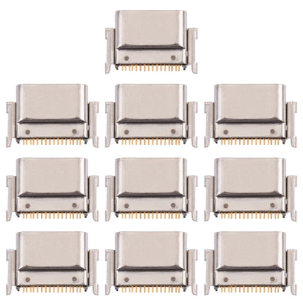 10 PCS Charging Port Connector for LG K50S LMX540HM, LM-X540, LM-X540BMW, LMX540BMW, For LG K50S