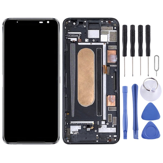 OLED Material LCD Screen and Digitizer Full Assembly with Frame for Asus ROG Phone 3 ZS661KS I003DD
