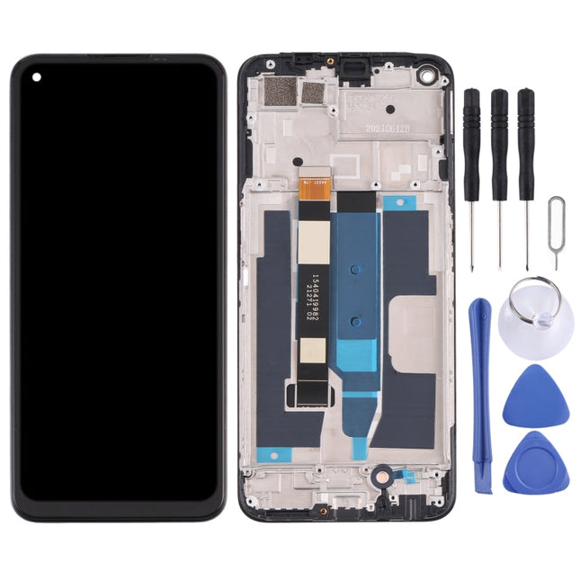 LCD Screen and Digitizer Full Assembly with Frame for OPPO Realme 8 5G