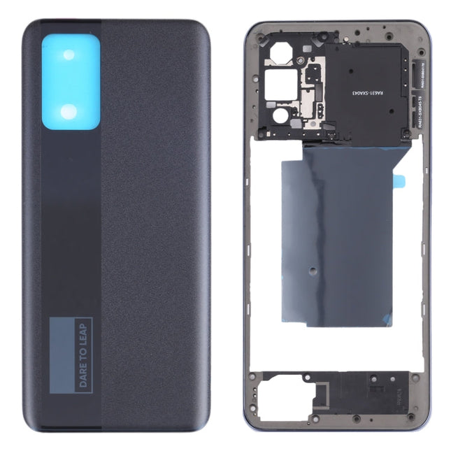 For OPPO Realme GT Neo RMX3031 Middle Frame Bezel Plate + Battery Back Cover, For OPPO Realme GT Neo (Black), For OPPO Realme GT Neo (Silver)