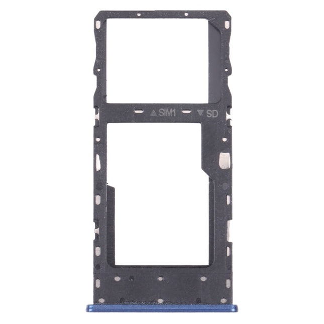 SIM Card Tray + Micro SD Card Tray for TCL Plex T780H, For TCL 10L/10 Lite(Blue)