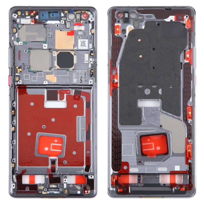 For Huawei Mate 40 Pro Front Housing LCD Frame Bezel Plate(Black)