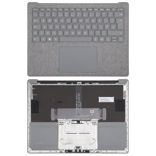 For Microsoft Surface Laptop 3 / 4 / 5 13.5 inch UK Keyboard with C Shell / Touch Board, For Microsoft Surface Laptop 3 / 4 / 5 13.5 inch(UK,Grey)