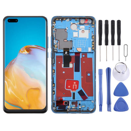 For Huawei P40 Pro TFT LCD Screen Digitizer Full Assembly with Frame, Not Supporting Fingerprint Identification