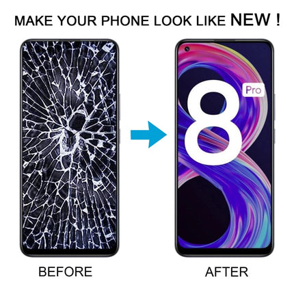 LCD Screen and Digitizer Full Assembly with Frame for OPPO Realme 8 Pro