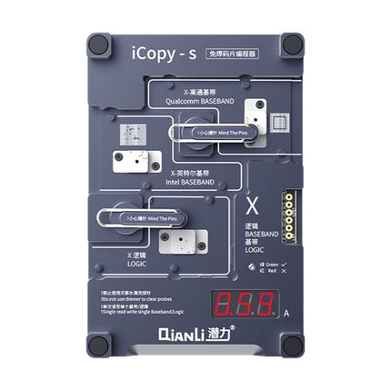 Qianli iCopy-S Double Sided Chip Test Stand 4 in1 Logic Baseband EEPROM Chip Non-removal For iPhone X / XS / XR / XS Max, For iPhone X / XS / XR / XS Max