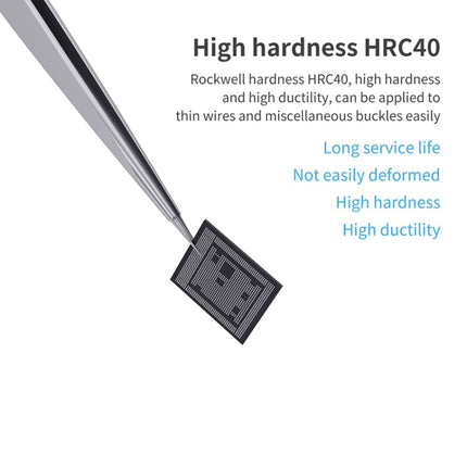 Qianli iNeezy YX-01 Stainless Steel Extra-sharp Thickened Tweezers Pointed Tweezers, YX-01