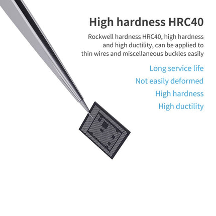 Qianli iNeezy YX-01 Stainless Steel Extra-sharp Thickened Tweezers Pointed Tweezers, YX-01