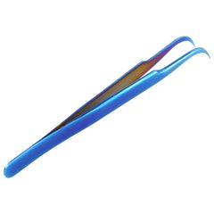 Vetus MCS-15 Bright Blue Curved Tweezers, Vetus MCS-15