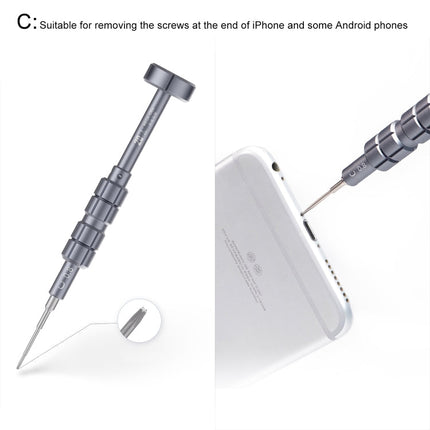 QIANLI 5 in 1 Multi-purpose 2D Grenade Magnetic Screwdriver Set, 2D