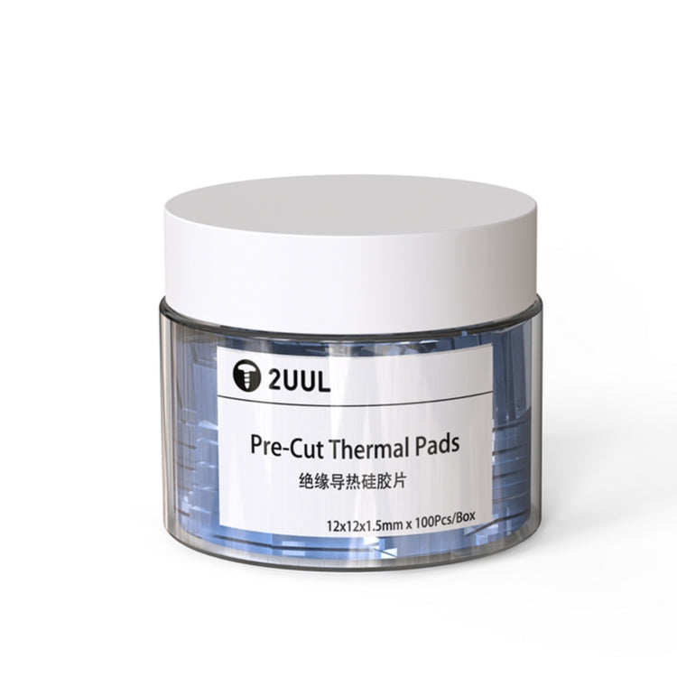 100 PCS/Box 2UUL SC02 Pre-Cut Thermal Silicone Pads 12x12x1.5mm, Silicone Pads