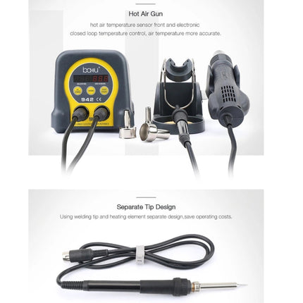 BAKU ba-942 Led BGA SMD Hot Air Rework Soldering Station, EU Plug, EU Plug