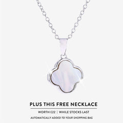 Mother Of Pearl Friendship Bracelet, 4 Leaf Clover