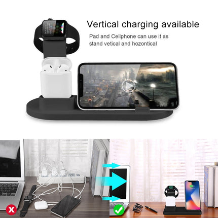 HQ-UD15 Rotatable Wireless Charging Base with Stand for Phones / iWatches / AirPods (Silver), without Wireless Charging White, without Wireless Charging Black, White (with wireless charging), Black (without wireless charging)