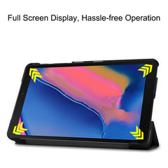ENKAY High Quality PU Leather + Plastic Bottom Case with Three-folding Holder for Samsung Galaxy Tab A 8 (2019) P200 / P205, For Galaxy Tab A 8 (2019)