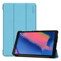 ENKAY High Quality PU Leather + Plastic Bottom Case with Three-folding Holder for Samsung Galaxy Tab A 8 (2019) P200 / P205, For Galaxy Tab A 8 (2019)