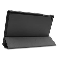 ENKAY High Quality PU Leather + Plastic Bottom Case with Three-folding Holder for Samsung Galaxy Tab A 10.1 (2019) T510 / T515, For Galaxy Tab A 10.1 (2019) T510, For Galaxy Tab A 10.1 (2019) T510 / T515, FFor Amazon Fire HD 8 / HD 8 Plus (2020)