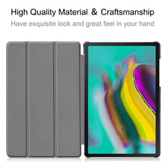 ENKAY High Quality PU Leather + Plastic Bottom Smart Case with Three-folding Holder for Samsung Galaxy Tab S5e 10.5 T720 / T725, For Galaxy Tab S5e