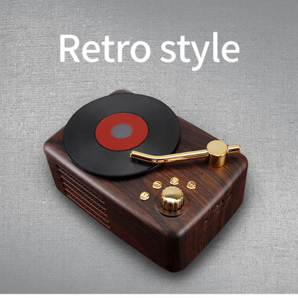 Retro Style Bluetooth Speaker, Built-in High-sensitivity FM Receiving Antenna, Long-term Voyage, T12 (Brown)