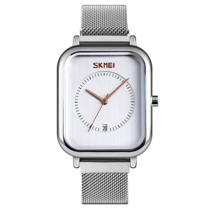 SKMEI 9207 Fashion Creative Simple Watch Men Magnetic Buckle Mesh Belt Steel Belt Couple Quartz Watch