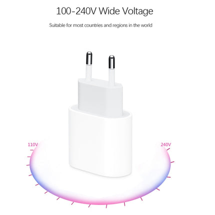 2 in 1 Single USB-C / Type-C Port Travel Charger + 3A PD 3.0 USB-C / Type-C to USB-C / Type-C Fast Charge Data Cable Set, Cable Length: 2m, 18W 2m
