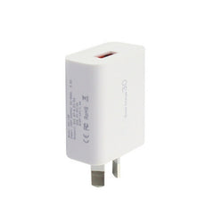 QC 3.0 18W 3A Single USB Interface Charger, AU Plug