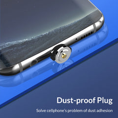 2 in 1 USB to 8 Pin + Micro USB Magnetic Metal Interface Nylon Braided Charging Cable, Length: 1m, 1m