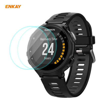 2 PCS ENKAY Hat-Prince 0.2mm 9H 2.15D Curved Edge Tempered Glass Screen Protector  Watch Film, For Garmin Forerunner 45 / 45S, For Garmin Forerunner 735 / 735XT, For Garmin Instinct Tactical, For Garmin Approach S62, For Garmin Swim 2