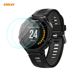 2 PCS ENKAY Hat-Prince 0.2mm 9H 2.15D Curved Edge Tempered Glass Screen Protector  Watch Film, For Garmin Forerunner 45 / 45S, For Garmin Forerunner 735 / 735XT, For Garmin Instinct Tactical, For Garmin Approach S62, For Garmin Swim 2