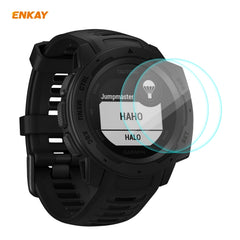 2 PCS ENKAY Hat-Prince 0.2mm 9H 2.15D Curved Edge Tempered Glass Screen Protector  Watch Film, For Garmin Forerunner 45 / 45S, For Garmin Forerunner 735 / 735XT, For Garmin Instinct Tactical, For Garmin Approach S62, For Garmin Swim 2
