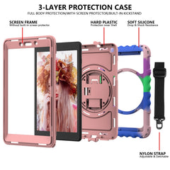 For Samsung Galaxy Tab A 8.0  2019 T290 / T295 360 Degree Rotation PC + Silicone Shockproof Combination Case with Holder & Hand Grip Strap & Neck Strap, For Galaxy Tab A 8.0 2019, For Galaxy Tab A 8.0 2019 T290