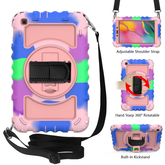 For Samsung Galaxy Tab A 8.0  2019 T290 / T295 360 Degree Rotation PC + Silicone Shockproof Combination Case with Holder & Hand Grip Strap & Neck Strap, For Galaxy Tab A 8.0 2019, For Galaxy Tab A 8.0 2019 T290