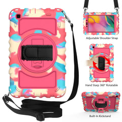 For Samsung Galaxy Tab A 8.0  2019 T290 / T295 360 Degree Rotation PC + Silicone Shockproof Combination Case with Holder & Hand Grip Strap & Neck Strap, For Galaxy Tab A 8.0 2019, For Galaxy Tab A 8.0 2019 T290