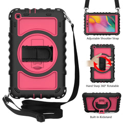 For Samsung Galaxy Tab A 8.0  2019 T290 / T295 360 Degree Rotation PC + Silicone Shockproof Combination Case with Holder & Hand Grip Strap & Neck Strap, For Galaxy Tab A 8.0 2019, For Galaxy Tab A 8.0 2019 T290
