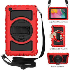 For Samsung Galaxy Tab A 8.0  2019 T290 / T295 360 Degree Rotation PC + Silicone Shockproof Combination Case with Holder & Hand Grip Strap & Neck Strap, For Galaxy Tab A 8.0 2019, For Galaxy Tab A 8.0 2019 T290